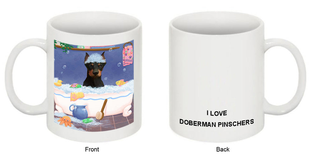Rub A Dub Dog In A Tub Doberman Dog Coffee Mug MUG52763