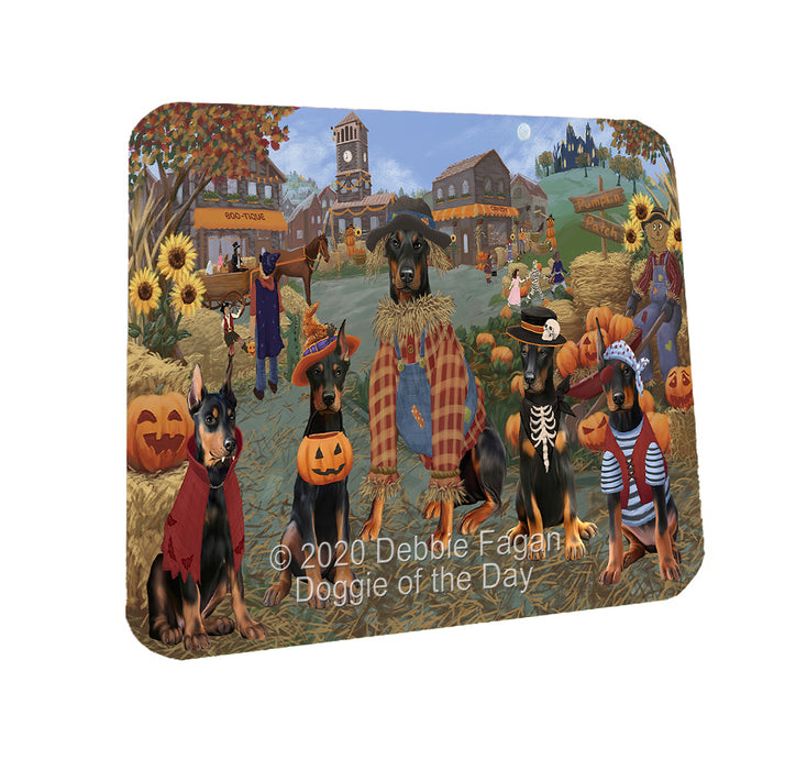 Halloween 'Round Town Doberman Dogs Coasters Set of 4 CSTA57934
