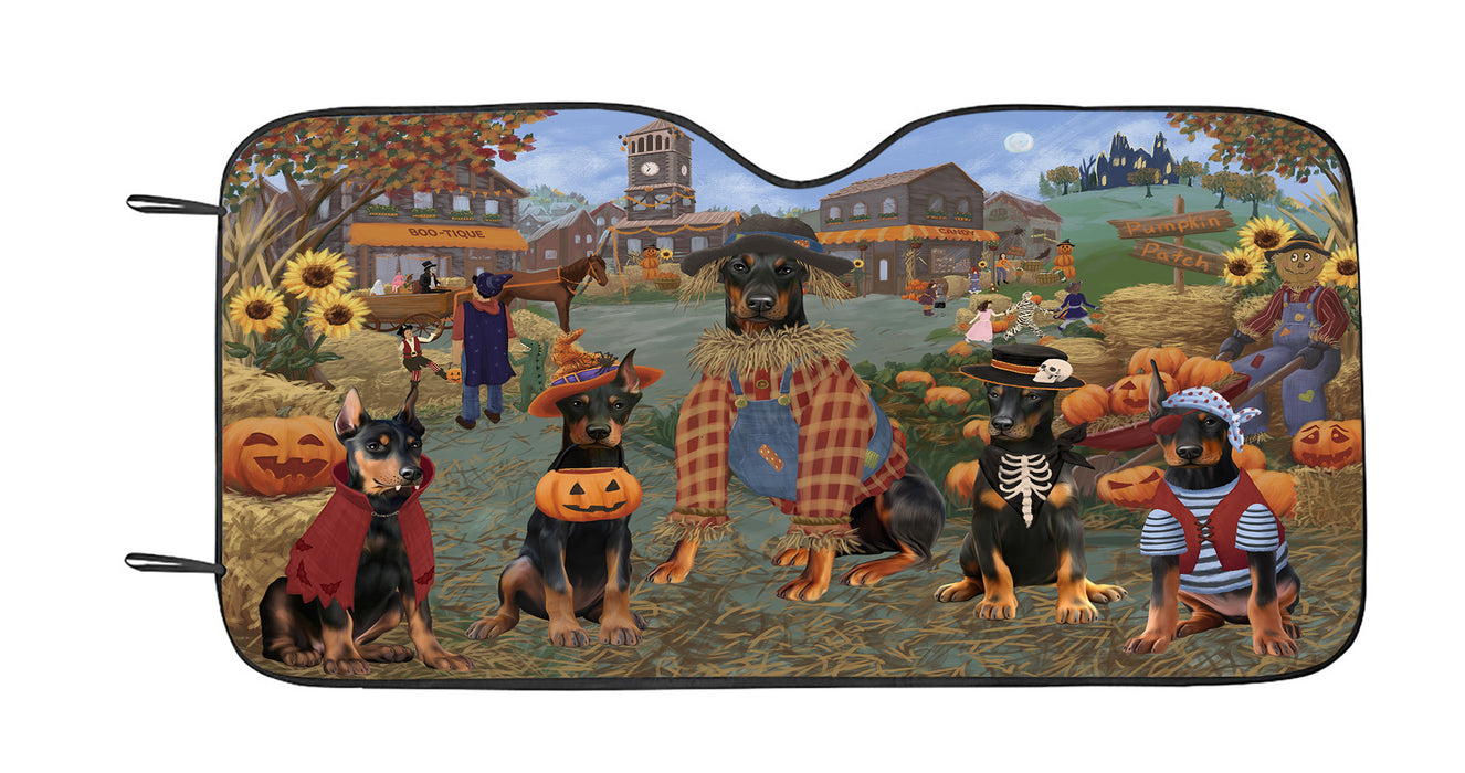 Halloween 'Round Town Doberman Dogs Car Sun Shade