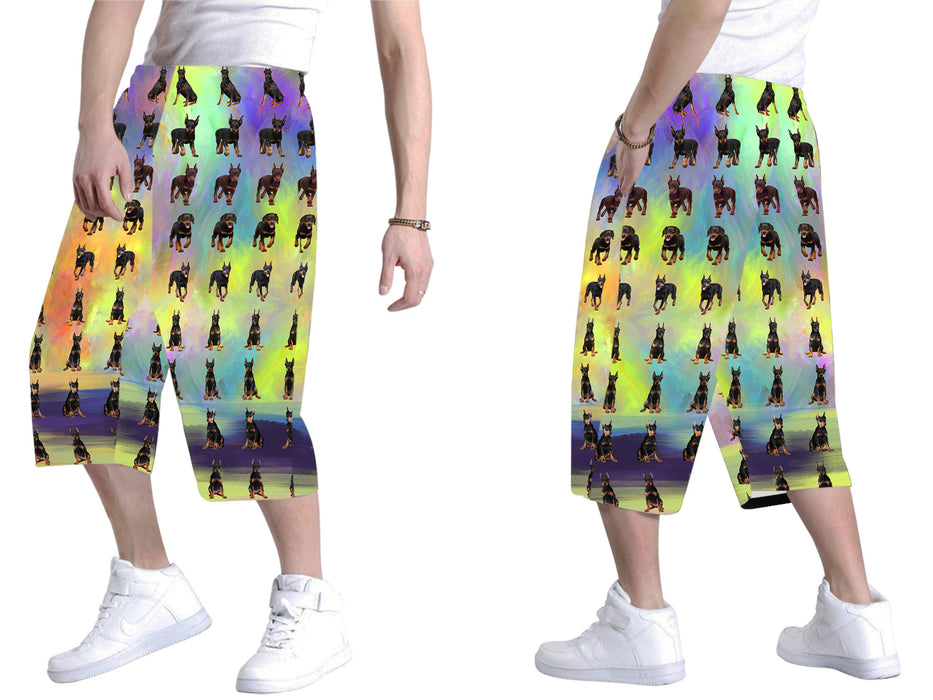 Paradise Wave Doberman Pinscher Dog All Over Print Men's Baggy Shorts