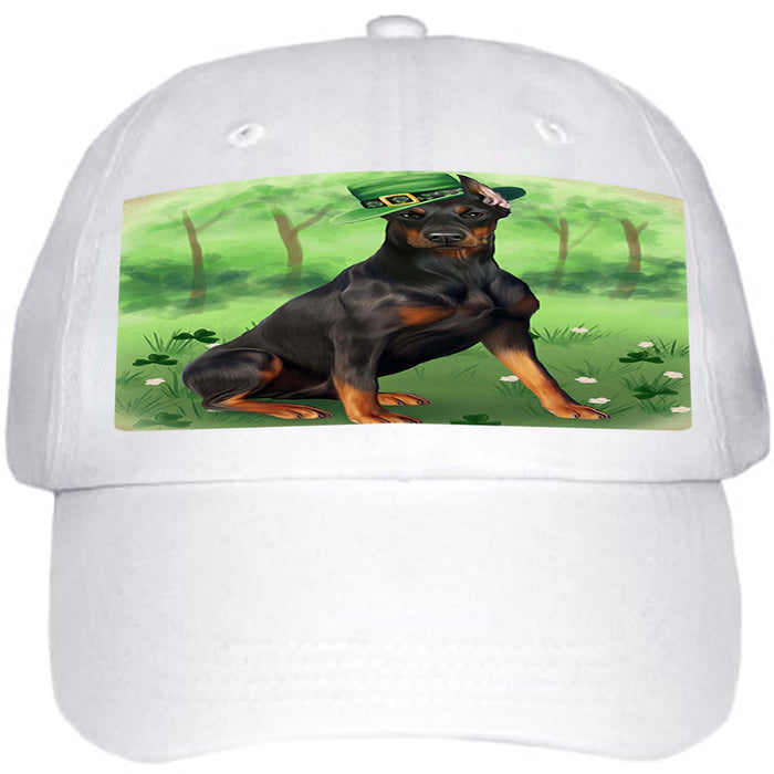 St. Patricks Day Irish Portrait Doberman Pinscher Dog Ball Hat Cap HAT50118