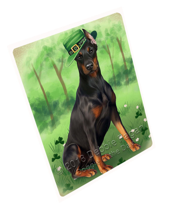 St. Patricks Day Irish Portrait Doberman Pinscher Dog Magnet Mini (3.5" x 2") MAG50253