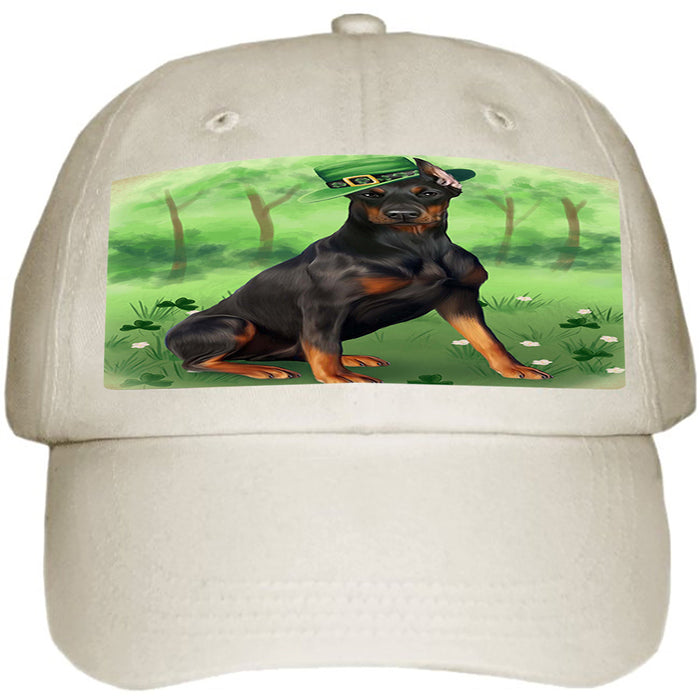 St. Patricks Day Irish Portrait Doberman Pinscher Dog Ball Hat Cap HAT50118