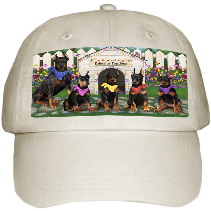 Spring Dog House Doberman Pinschers Dog Ball Hat Cap HAT53346