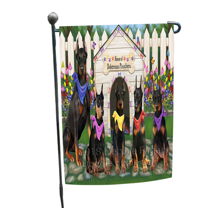 Spring Dog House Doberman Pinschers Dog Garden Flag GFLG49700