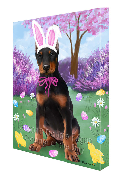 Doberman Pinscher Dog Easter Holiday Canvas Wall Art CVS57882