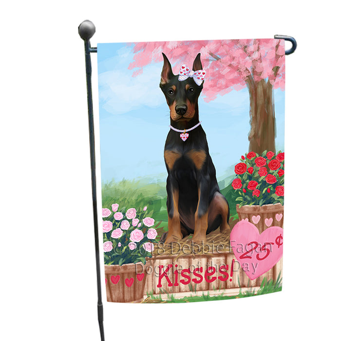 Rosie 25 Cent Kisses Doberman Pinscher Dog Garden Flag GFLG56408