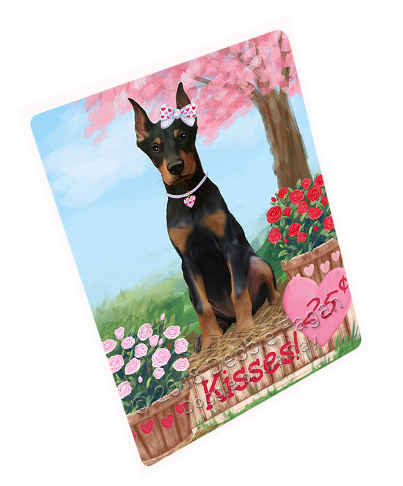 Rosie 25 Cent Kisses Doberman Pinscher Dog Magnet MAG72717 (Small 5.5" x 4.25")