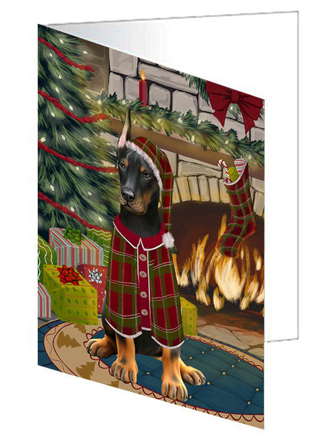The Stocking was Hung Bernese Mountain Dog Handmade Artwork Assorted Pets Greeting Cards and Note Cards with Envelopes for All Occasions and Holiday Seasons GCD70148