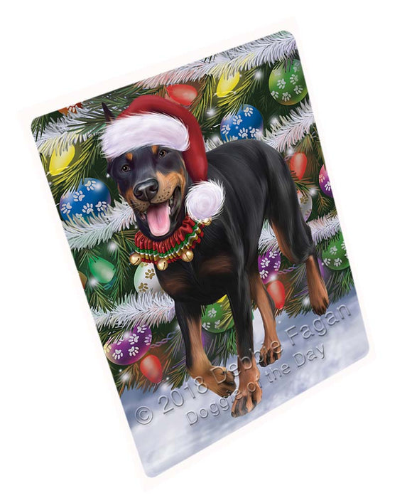 Trotting in the Snow Doberman Pinscher Dog Large Refrigerator / Dishwasher Magnet RMAG94884