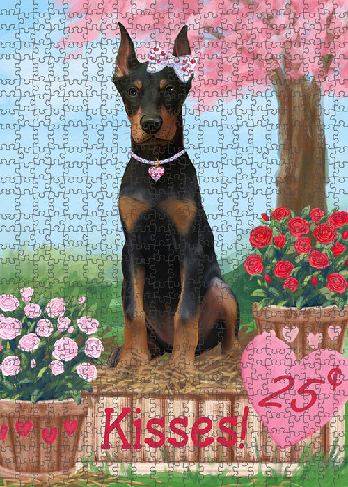 Rosie 25 Cent Kisses Doberman Pinscher Dog Puzzle with Photo Tin PUZL91644