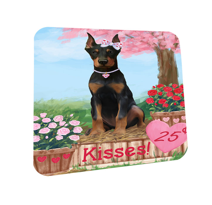 Rosie 25 Cent Kisses Doberman Pinscher Dog Coasters Set of 4 CST55818