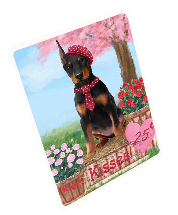 Rosie 25 Cent Kisses Doberman Pinscher Dog Magnet MAG72720 (Small 5.5" x 4.25")