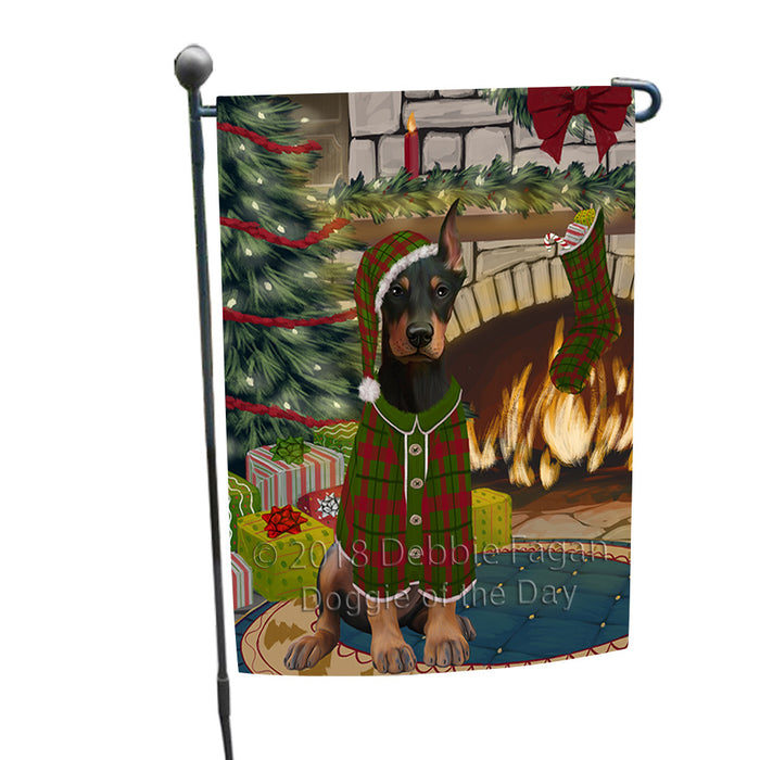 The Stocking was Hung Doberman Pinscher Dog Garden Flag GFLG55594