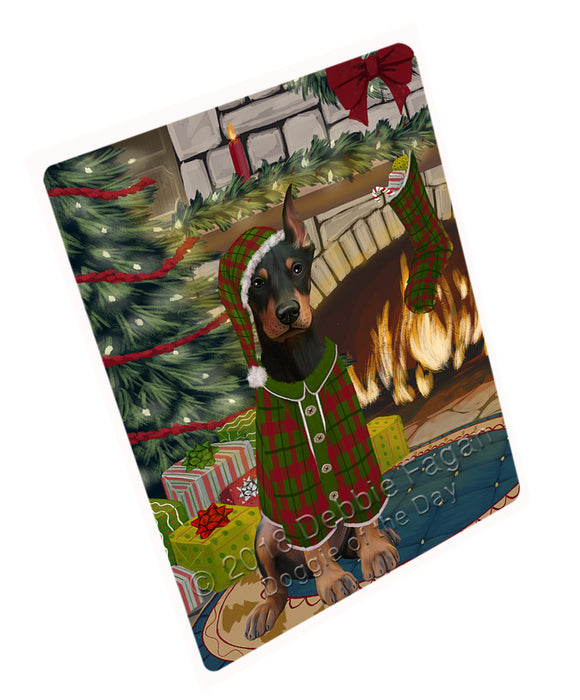 The Stocking was Hung Doberman Pinscher Dog Large Refrigerator / Dishwasher Magnet RMAG94074
