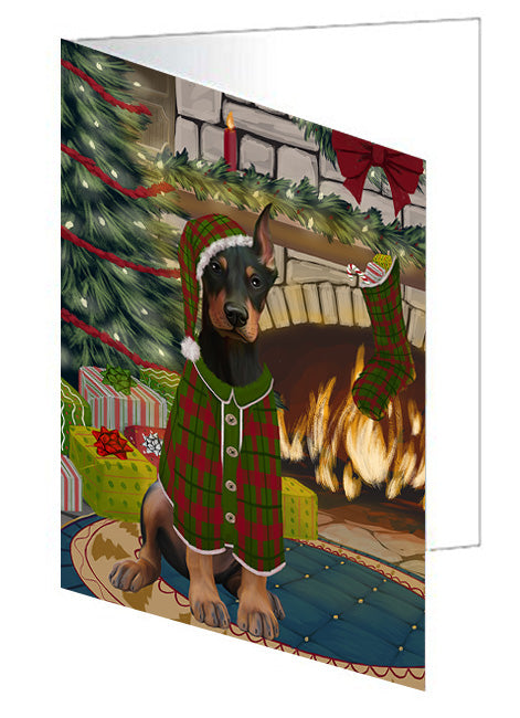 The Stocking was Hung Bernese Mountain Dog Handmade Artwork Assorted Pets Greeting Cards and Note Cards with Envelopes for All Occasions and Holiday Seasons GCD70145