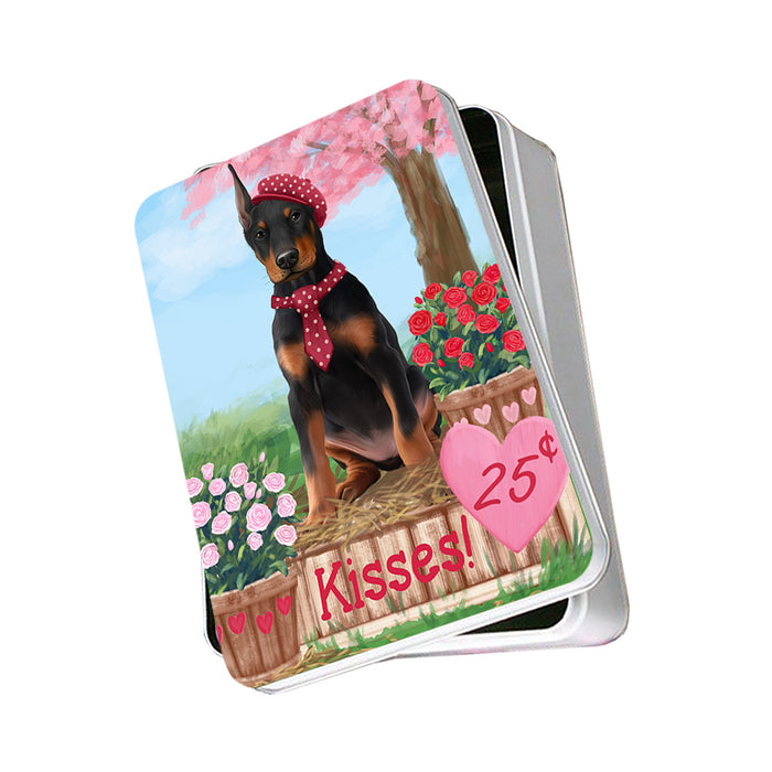 Rosie 25 Cent Kisses Doberman Pinscher Dog Photo Storage Tin PITN55804