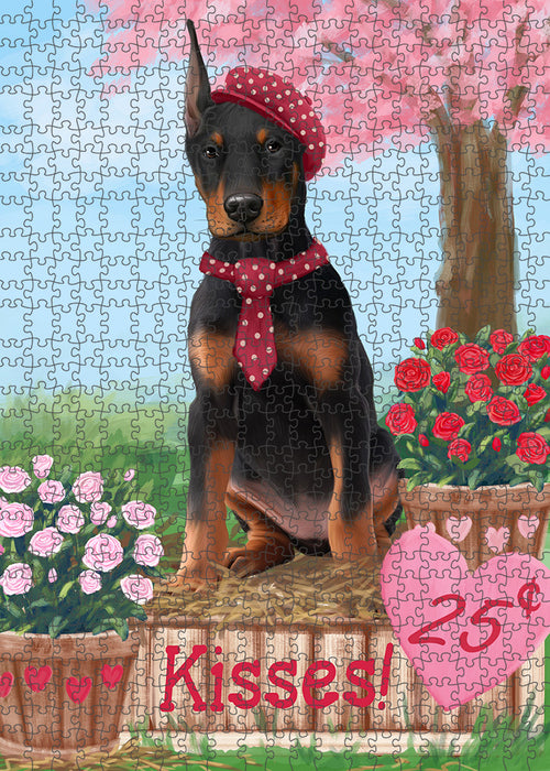 Rosie 25 Cent Kisses Doberman Pinscher Dog Puzzle with Photo Tin PUZL91648
