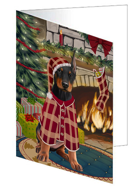 The Stocking was Hung Bernese Mountain Dog Handmade Artwork Assorted Pets Greeting Cards and Note Cards with Envelopes for All Occasions and Holiday Seasons GCD70142