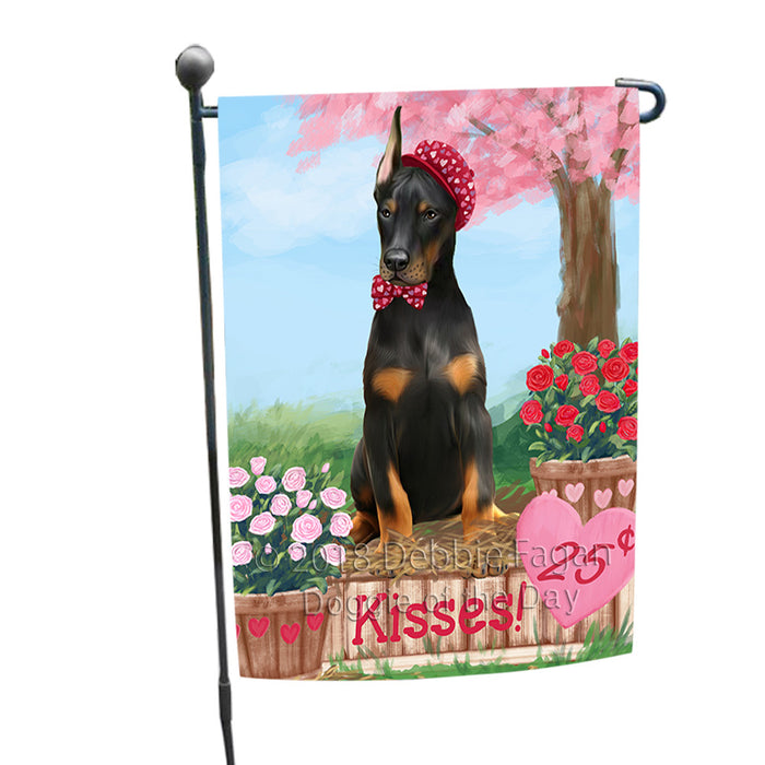 Rosie 25 Cent Kisses Doberman Pinscher Dog Garden Flag GFLG56410