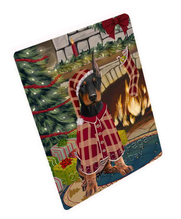 The Stocking was Hung Doberman Pinscher Dog Large Refrigerator / Dishwasher Magnet RMAG94080