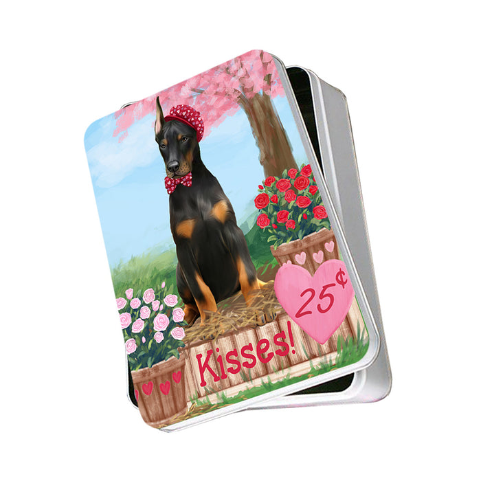 Rosie 25 Cent Kisses Doberman Pinscher Dog Photo Storage Tin PITN55805