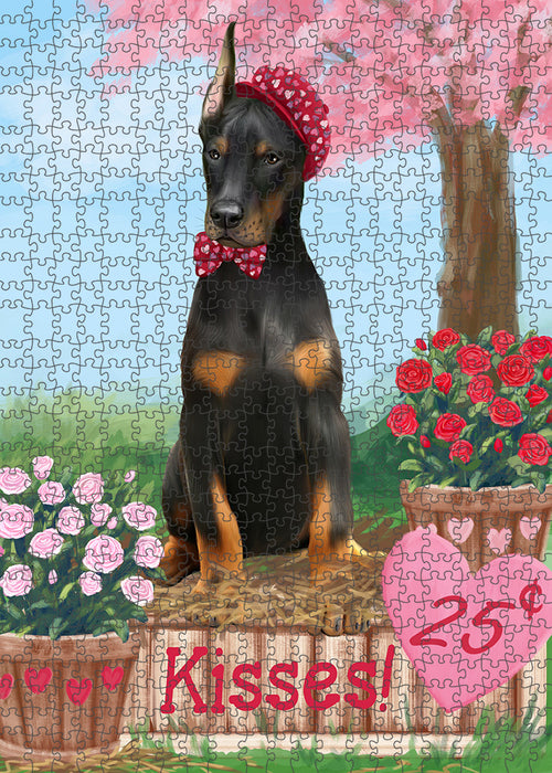 Rosie 25 Cent Kisses Doberman Pinscher Dog Puzzle with Photo Tin PUZL91652