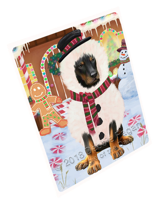 Christmas Gingerbread House Candyfest Doberman Pinscher Dog Large Refrigerator / Dishwasher Magnet RMAG100242