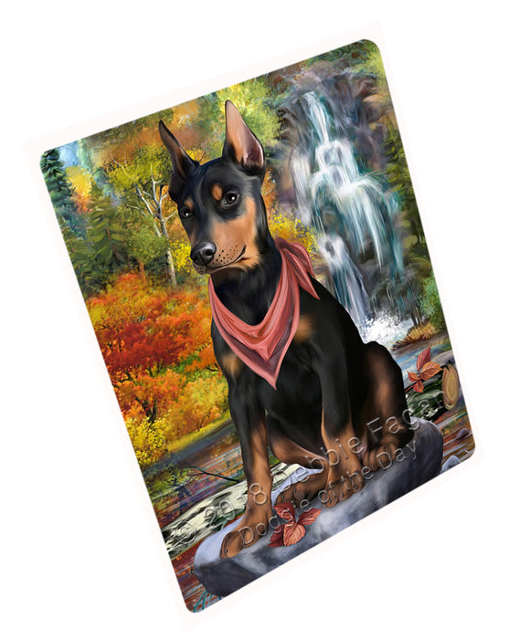 Scenic Waterfall Doberman Pinscher Dog Magnet Mini (3.5" x 2") MAG59892