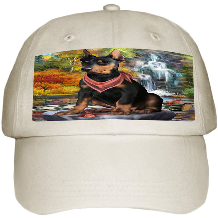 Scenic Waterfall Doberman Pinscher Dog Ball Hat Cap HAT59376