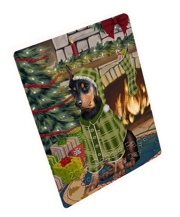The Stocking was Hung Doberman Pinscher Dog Large Refrigerator / Dishwasher Magnet RMAG94086