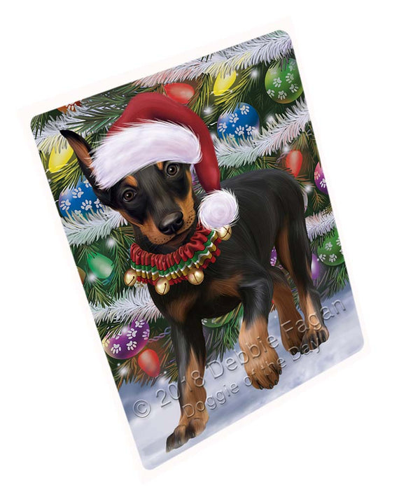 Trotting in the Snow Doberman Pinscher Dog Large Refrigerator / Dishwasher Magnet RMAG94902