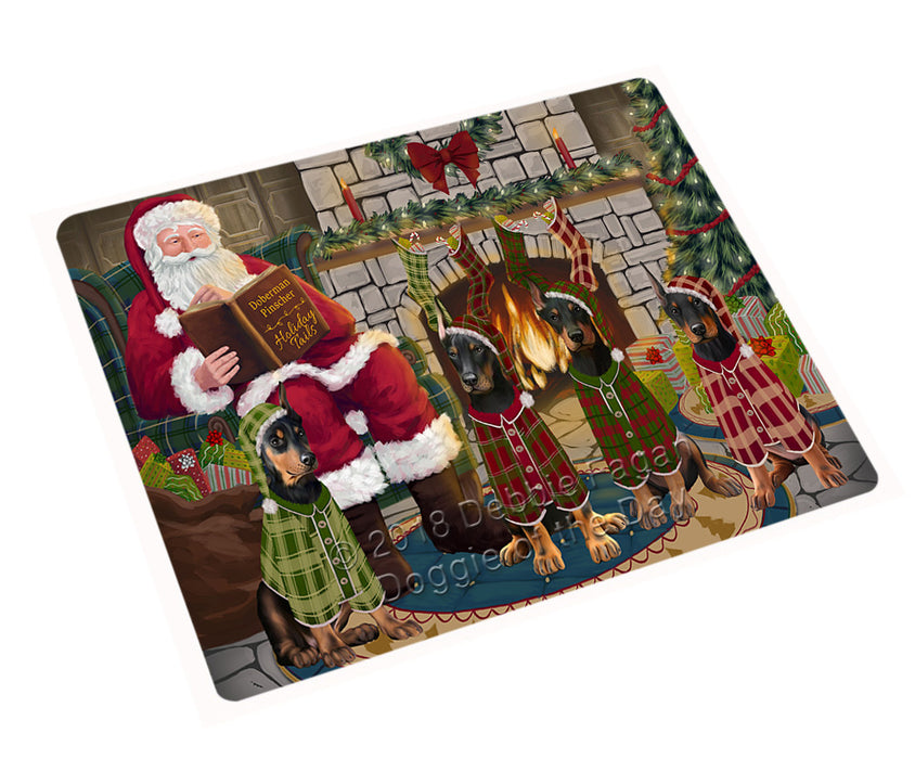 Christmas Cozy Holiday Tails Doberman Pinschers Dog Cutting Board C70506