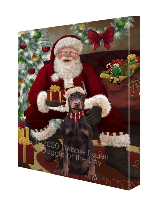 Santa I've Been Good Doberman Dog Canvas Print Wall Art Décor CVS148517