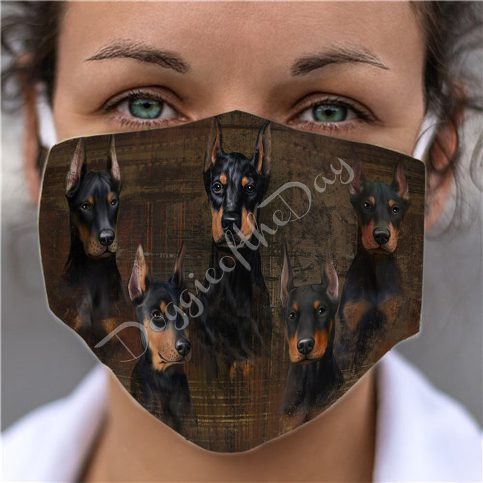 Rustic Doberman Dogs Face Mask FM50052
