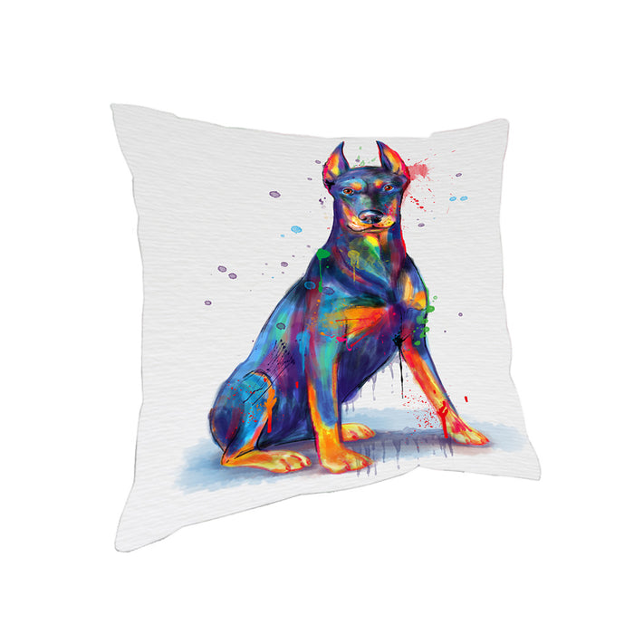 Watercolor Dobermann Dog Pillow PIL83244