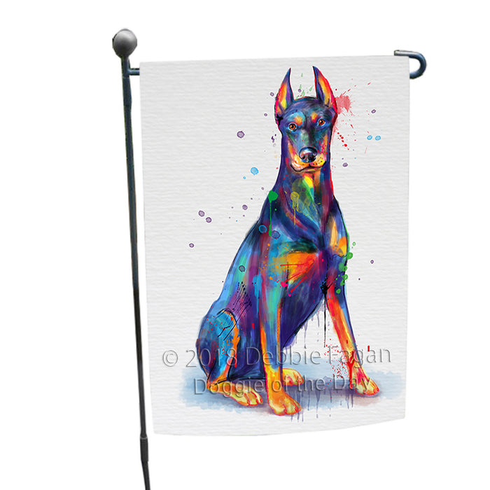 Watercolor Dobermann Dog Garden Flag GFLG65054