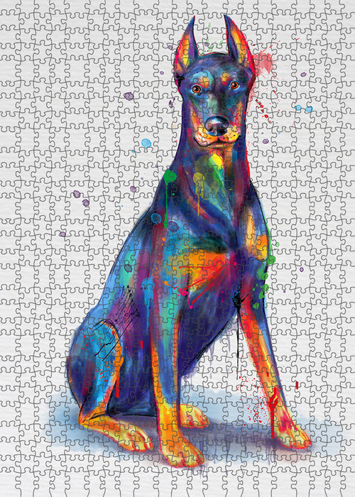 Watercolor Dobermann Dog Puzzle  PUZL97152