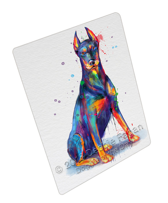 Watercolor Dobermann Dog Blanket BLNKT133410