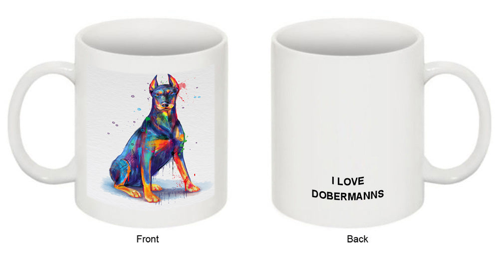 Watercolor Dobermann Dog Coffee Mug MUG52484