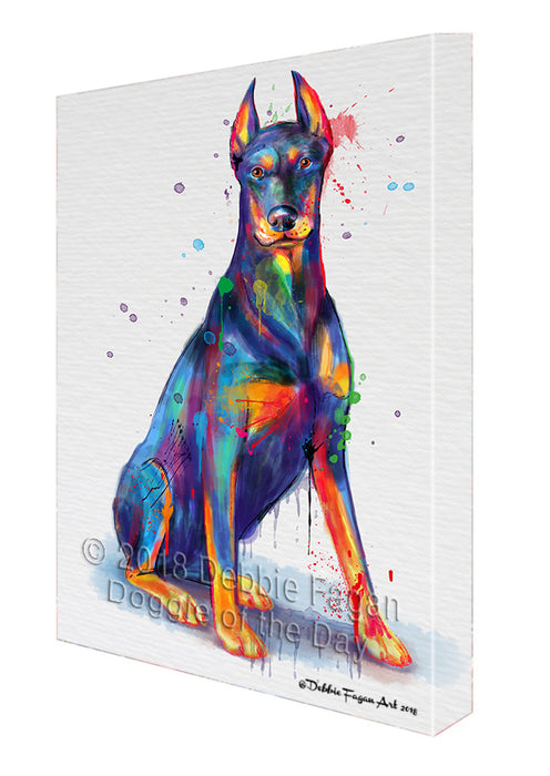 Watercolor Dobermann Dog Canvas Print Wall Art Décor CVS136214