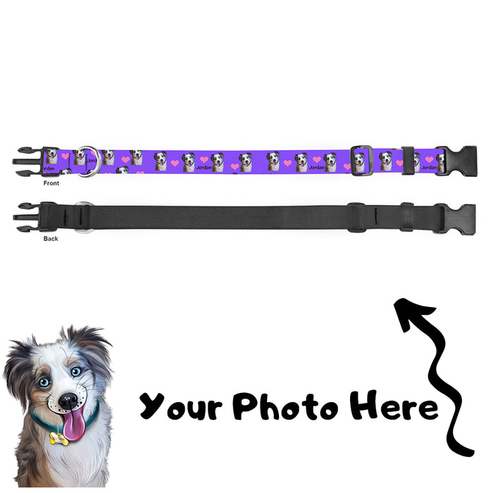 Add Your PERSONALIZED PET Painting Portrait Photo on Pet Collar