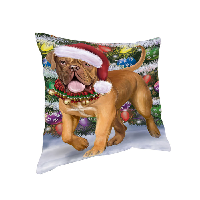 Trotting in the Snow Dogue De Bordeaux Dog Pillow with Top Quality High-Resolution Images - Ultra Soft Pet Pillows for Sleeping - Reversible & Comfort - Ideal Gift for Dog Lover - Cushion for Sofa Couch Bed - 100% Polyester, PILA91030