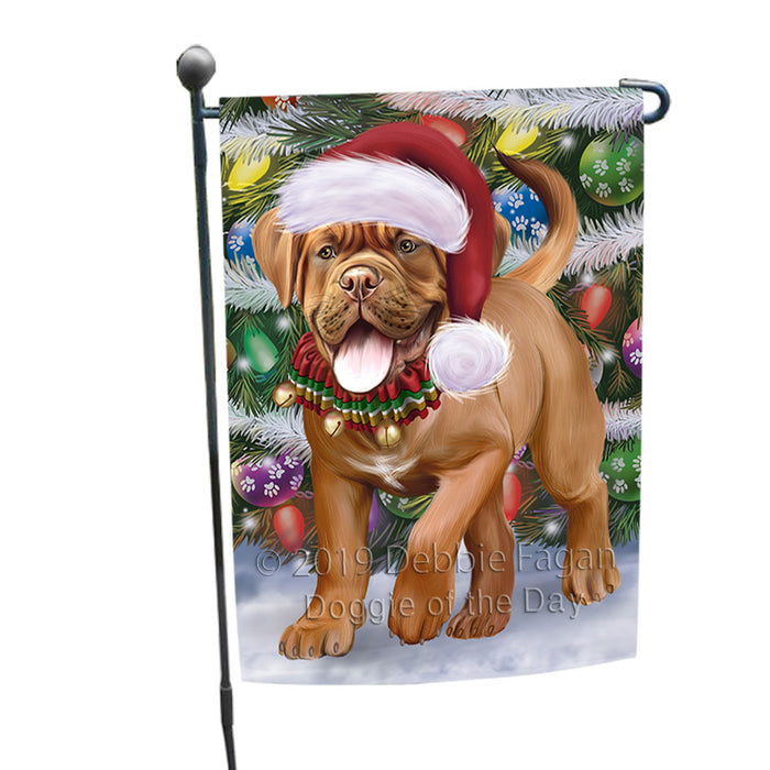 Trotting in the Snow Dogue De Bordeaux Dog Garden Flag GFLG66082