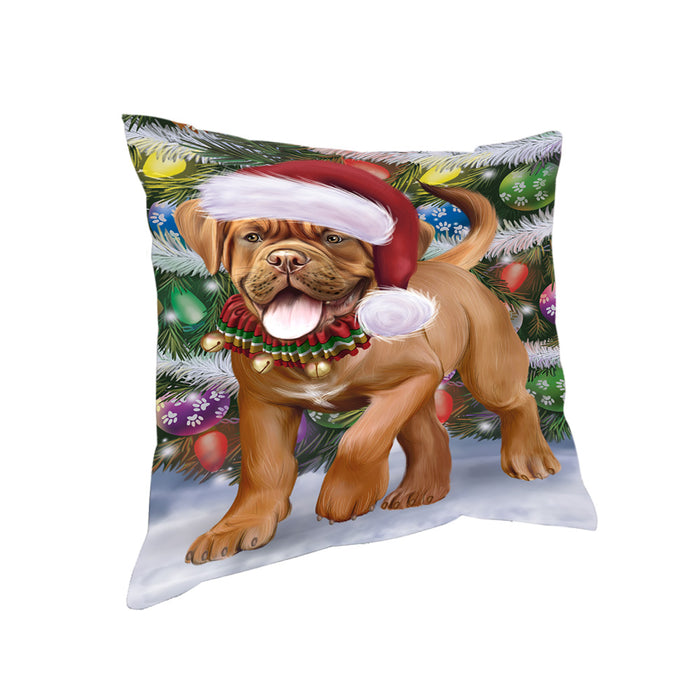 Trotting in the Snow Dogue De Bordeaux Dog Pillow with Top Quality High-Resolution Images - Ultra Soft Pet Pillows for Sleeping - Reversible & Comfort - Ideal Gift for Dog Lover - Cushion for Sofa Couch Bed - 100% Polyester, PILA91036