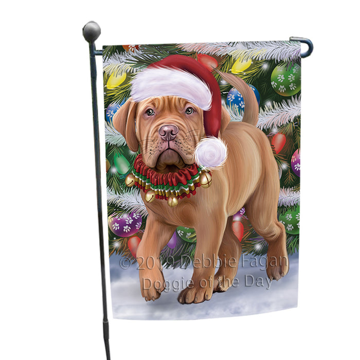 Trotting in the Snow Dogue De Bordeaux Dog Garden Flag GFLG66083