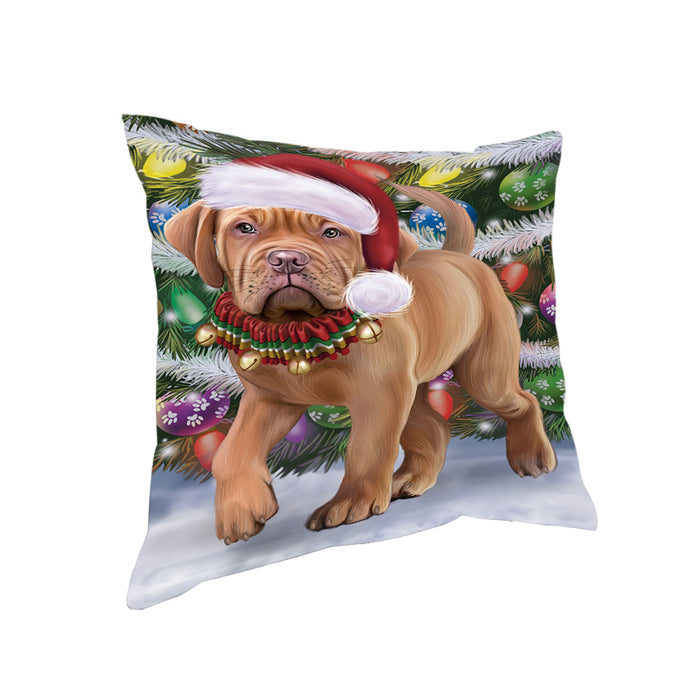 Trotting in the Snow Dogue De Bordeaux Dog Pillow with Top Quality High-Resolution Images - Ultra Soft Pet Pillows for Sleeping - Reversible & Comfort - Ideal Gift for Dog Lover - Cushion for Sofa Couch Bed - 100% Polyester, PILA91039