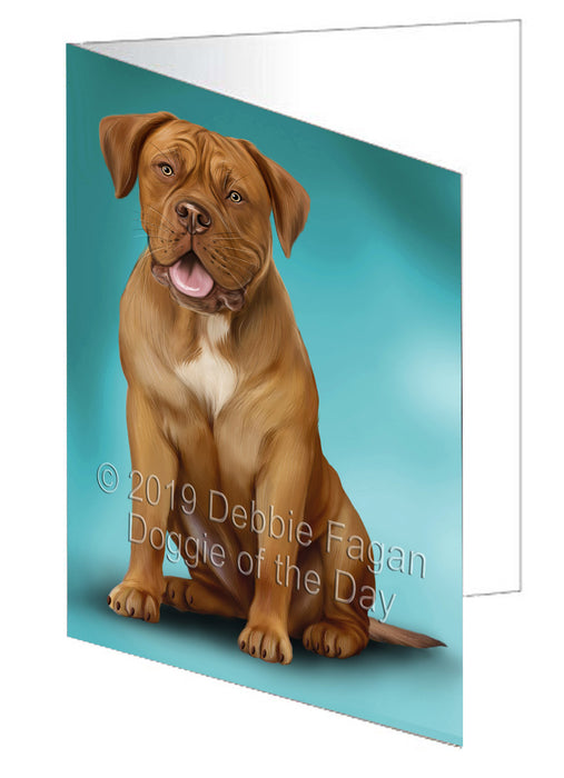 Dogue de Bordeaux Dog Handmade Artwork Assorted Pets Greeting Cards and Note Cards with Envelopes for All Occasions and Holiday Seasons GCD77630