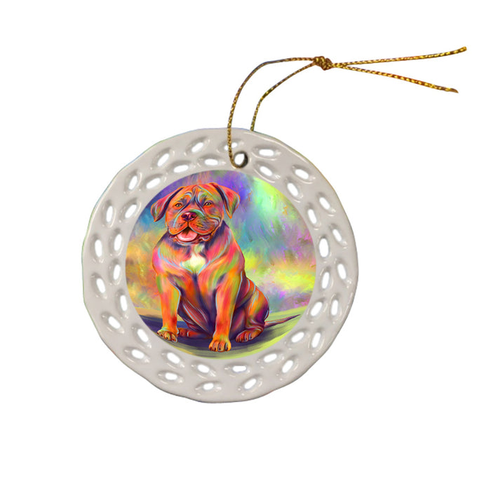 Paradise Wave Dogue De Bordeaux Dog Doily Ornament DPOR58392