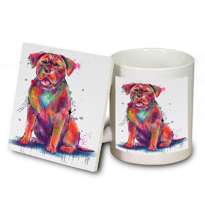 Watercolor Dogue De Bordeaux Dog Mug and Coaster Set MUC57541